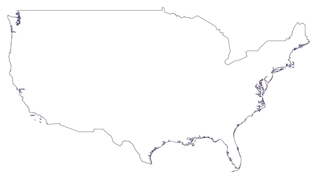 Free Contiguous USA Outline Map (Blank, Transparent)