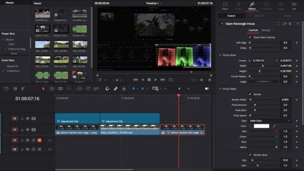 Floating Rectangle Outline and Highlight Effect for DaVinci Resolve | Open Rectangle Focus
