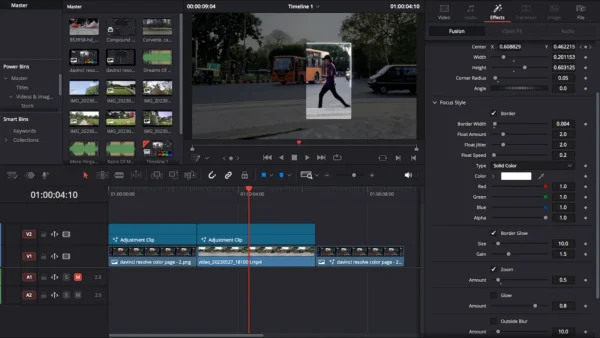 Floating Rectangle Outline and Highlight Effect for DaVinci Resolve | Open Rectangle Focus