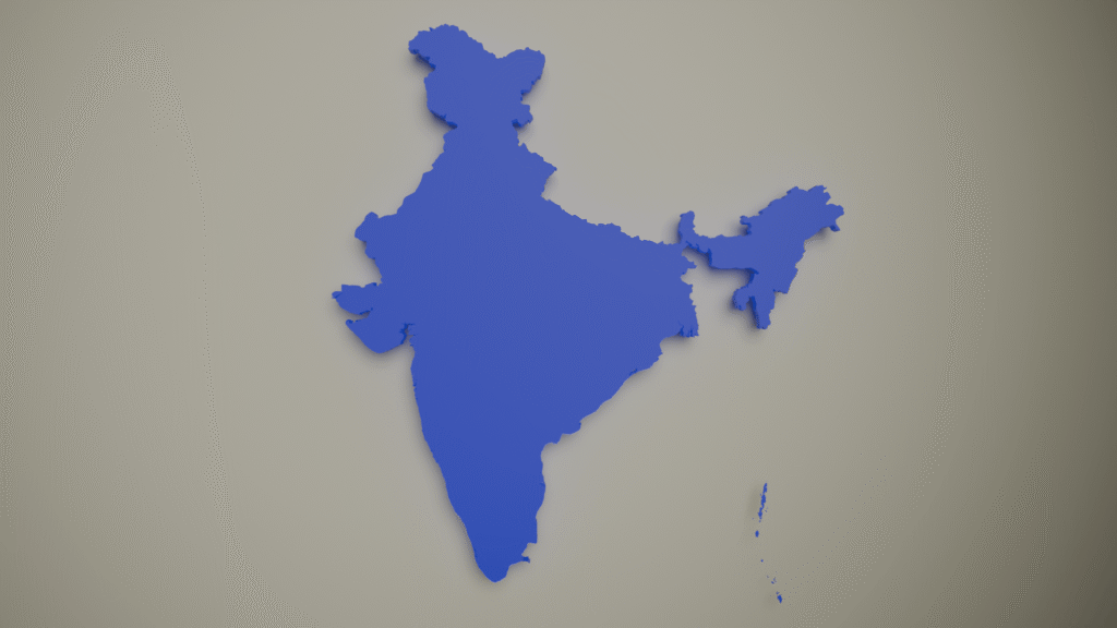 3D Map of India in 1K