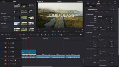 Liquid Glass Effect Template for DaVinci Resolve | Liquid Glass Full