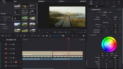 Liquid Glass Title Template for DaVinci Resolve | Liquid Glass Title