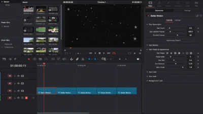 Star and Particle Motion Background Generator for DaVinci Resolve | Stellar Motion