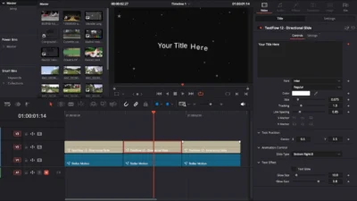 Free Slide Text Animation Template for DaVinci Resolve | TextFlow 12 - Directional Slide Free