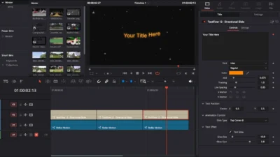 Free Slide Text Animation Template for DaVinci Resolve | TextFlow 12 - Directional Slide Free