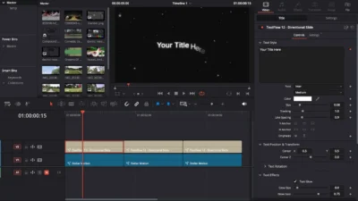 Slide Text Animation Template for DaVinci Resolve | TextFlow 12 - Directional Slide
