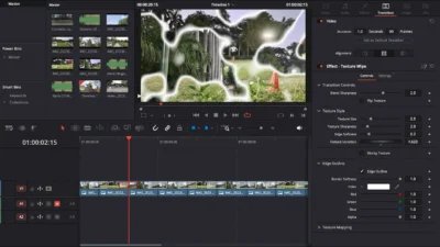 Free Customizable Cinematic Transition Template for DaVinci Resolve | Texture Wipe