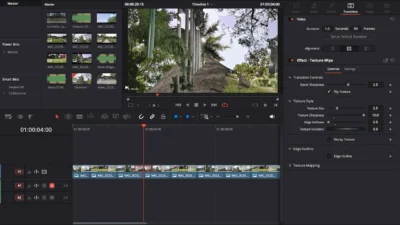 Free Customizable Cinematic Transition Template for DaVinci Resolve | Texture Wipe