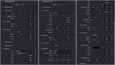 Circle Layer Float Motion Background Generator for DaVinci Resolve
