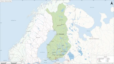 Finland Reference Map High Resolution Printable Map in PNG, SVG and PDF
