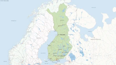 Finland Reference Map High Resolution Printable Map in PNG, SVG and PDF