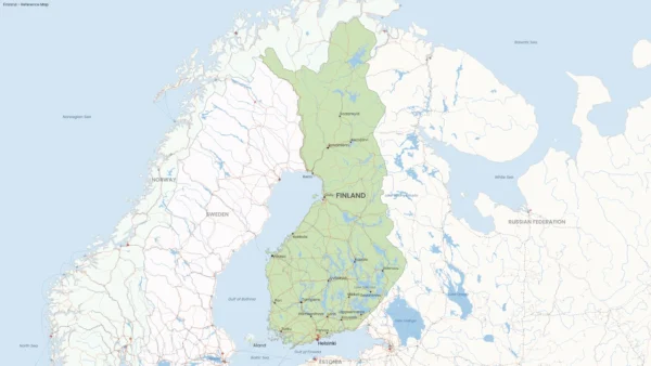 Finland Reference Map High Resolution Printable Map in PNG, SVG and PDF