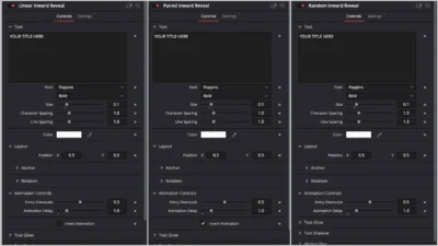 Text Reveal Inward & Outward Titles for DaVinci Resolve | 6 Animation Presets