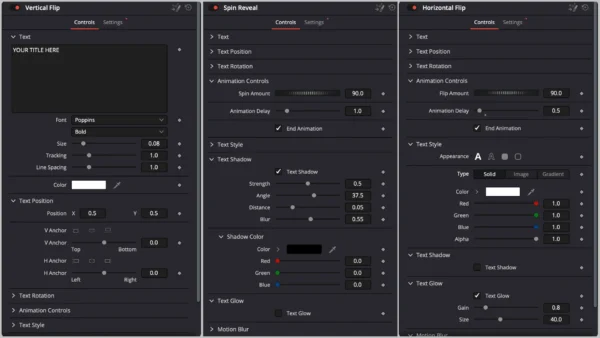Animated Flip & Spin Text Titles for DaVinci Resolve (With Lower Thirds)