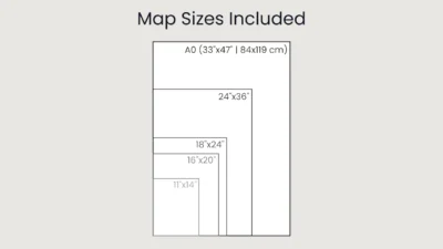 Germany Minimalist Political Map - Modern Printable Wall Art (English & German)