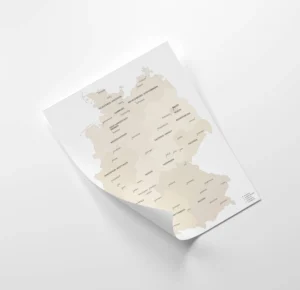 USA Minimalist Political Map - Printable Wall Art (All 50 States + Contiguous US)