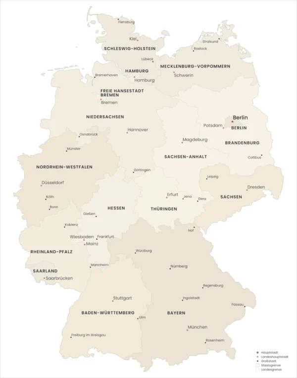 germany-minimalist-political-map-de-full-map-preview Germany Minimalist Political Map - Modern Printable Wall Art (English & German)