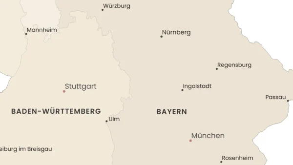 germany-minimalist-political-map-de-zoom-detail Germany Minimalist Political Map - Modern Printable Wall Art (English & German)