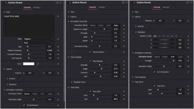 Text Outline Reveal for DaVinci Resolve - Animated Outline Title Preset