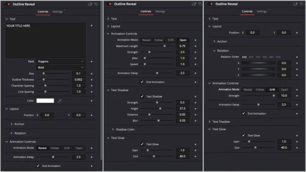 Text Outline Reveal for DaVinci Resolve - Animated Outline Title Preset