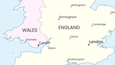 United Kingdom Political Map with Countries, Capitals and Cities | High Resolution Printable PDF & PNG