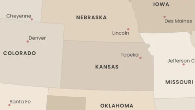 USA Minimalist Political Map - Printable Wall Art (All 50 States + Contiguous US)