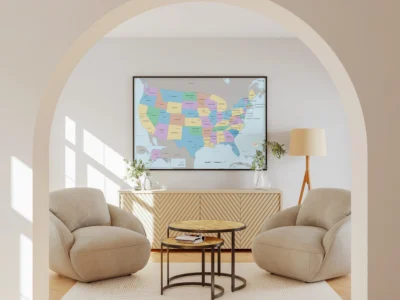 United States Political Map Printable | USA States and Capitals Map (Multi-Size PDF & JPG)