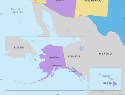 USA Political Map Printable | States, Capitals & Major Cities