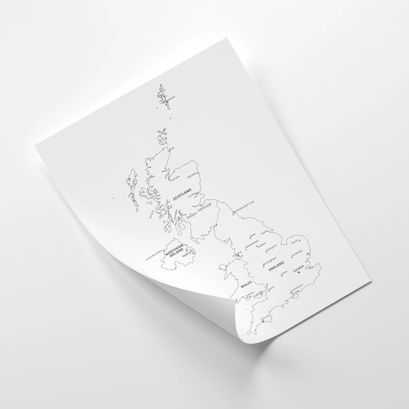 Blank & Outline Maps