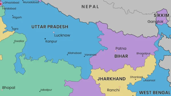 India Political Map with States, Capitals & Major Cities (Printable PDF & JPG, English & Hindi)