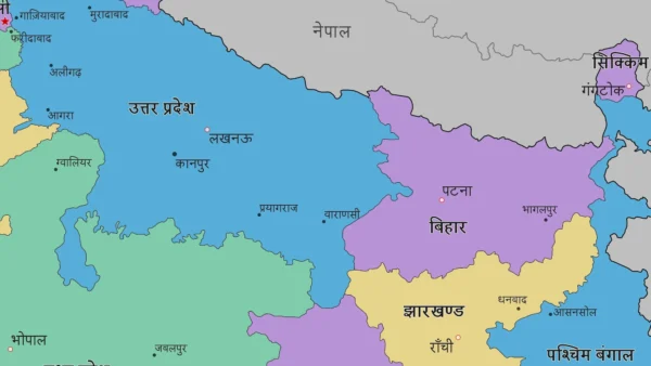 India Political Map with States, Capitals & Major Cities (Printable PDF & JPG, English & Hindi)