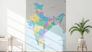 India Political Map with States, Capitals & Major Cities (Printable PDF & JPG, English & Hindi)