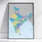 India Political Map with States, Capitals & Major Cities (Printable PDF & JPG, English & Hindi)
