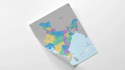 India Political Map with States, Capitals & Major Cities (Printable PDF & JPG, English & Hindi)