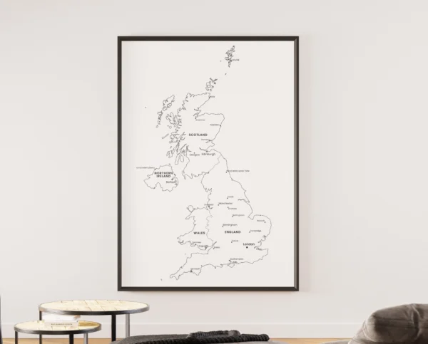 United Kingdom Blank Map Printable Pack - UK Outline Map (6 Versions, Multi-Size PDF & JPG)