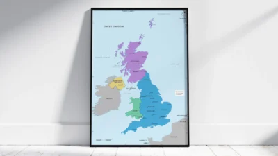united-kingdom-political-map-printable-classroom-clean-editions-hero United Kingdom Political Map Printable - Classroom & Clean Editions | Capitals & Major Cities (PDF & JPG)