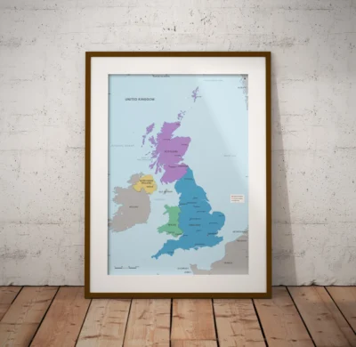 united-kingdom-political-map-printable-frame-preview United Kingdom Political Map Printable - Classroom & Clean Editions | Capitals & Major Cities (PDF & JPG)