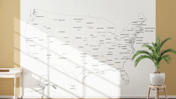 USA Blank & Labeled Map Printable Bundle - United States Outline, States & Capitals (9 Versions, Multi-Size PDF & JPG)