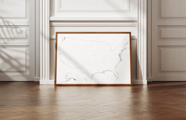 USA Blank & Labeled Map Printable Bundle - United States Outline, States & Capitals (9 Versions, Multi-Size PDF & JPG)