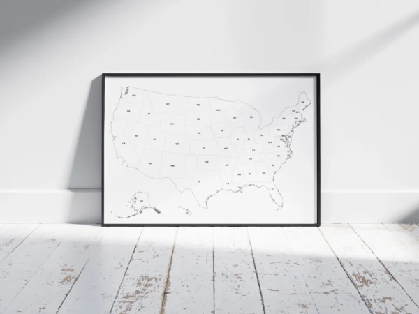 USA Blank & Labeled Map Printable Bundle - United States Outline, States & Capitals (9 Versions, Multi-Size PDF & JPG)