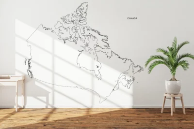 Canada Blank Outline Map Printable | Canada Provinces & Territories Outline for Geography Worksheets and Education