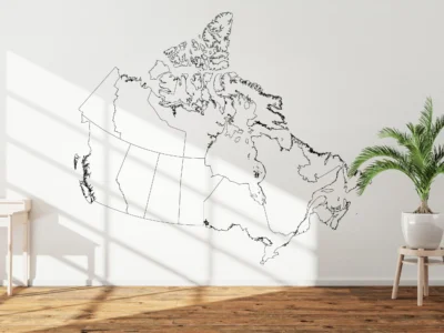Canada Blank Outline Map Printable Bundle | 6 Map Styles | Province & Territory Borders | PDF & JPG