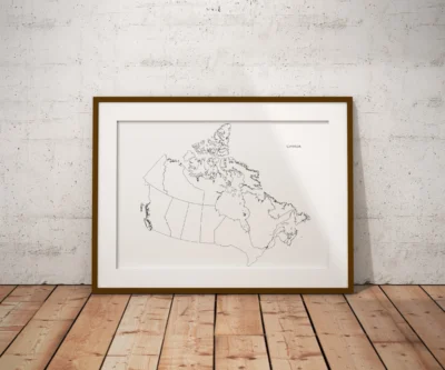 Canada Blank Outline Map Printable | Canada Provinces & Territories Outline for Geography Worksheets and Education