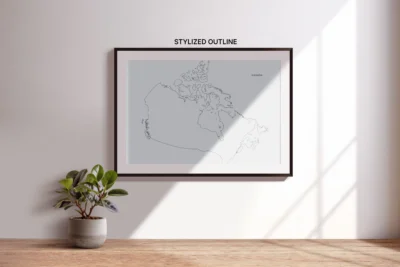 Canada Blank Outline Map Printable | Canada Provinces & Territories Outline for Geography Worksheets and Education