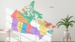 Canada Political Map with Provinces, Territories, Capitals and Major Cities – Minimalist Edition