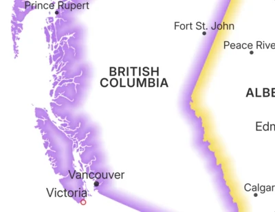 canada-political-map-outline-glow-white-fill-printable-british-columbia-zoom-detail Minimalist Canada Political Map Printable - Provinces & Territories Glow Outline