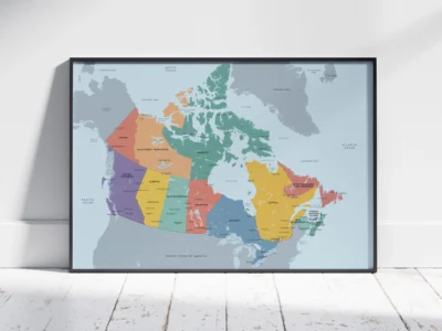 Canada Political Map Printable | Provinces, Territories, Capitals & Major Cities