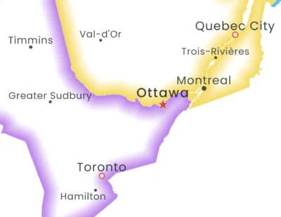 Canada Political Map Printable – Prismatic Glow Province & Territory Boundaries