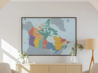 Canada Political Map Printable | Provinces, Territories, Capitals & Major Cities