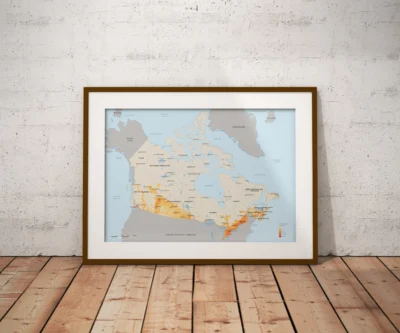 Canada Population Density Map Printable | Canada Demographic Map